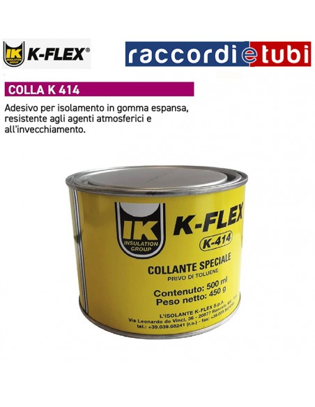 COLLA PER ISOLANTI IN GOMMA  K 414 LATTA 0,5lt