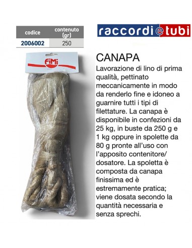 CANAPA EXTRA FINE IN BUSTA GR.250