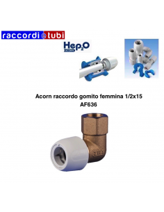 RACCORDO ACORN CURVO FEMMINA 1/2X15