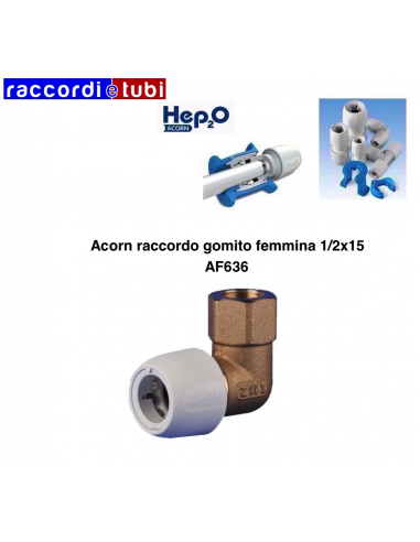 RACCORDO ACORN CURVO FEMMINA 1/2X15