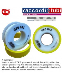 PTFE-BAND SP.0,1mm ROLLE 12m H.12mm WEISSGAS