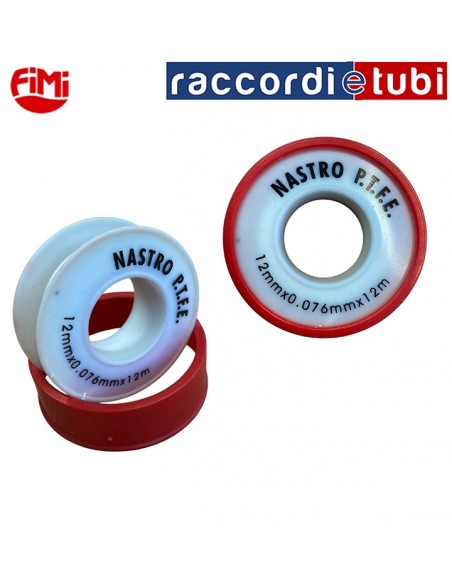 NASTRO TEFLON P.T.F.E.  SP.76micron ROTOLO 10mt h.12mm BIANCO