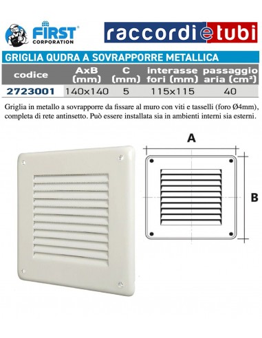 WEIßES ÜBERLAPPENDES METALLGITTER 140x140