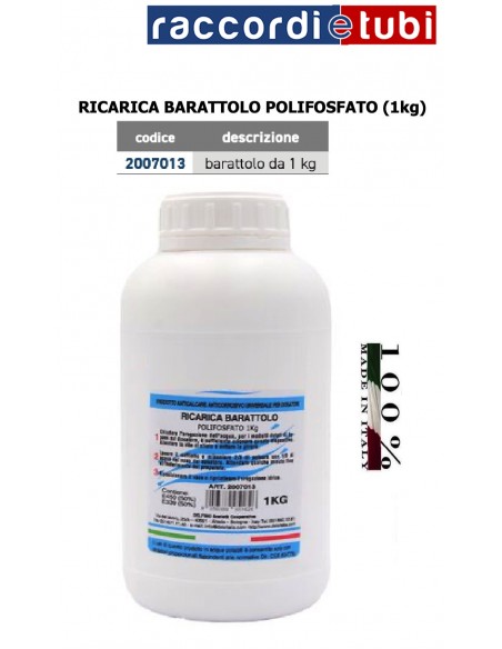 RICARICA BARATTOLO POLIFOSFATO IN POLVERE DA KG.1