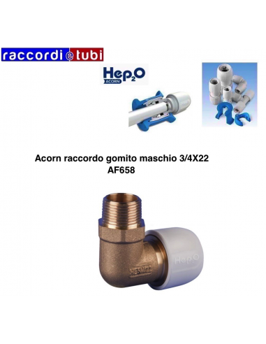 RACCORDO ACORN CURVO MASCHIO 3/4X22