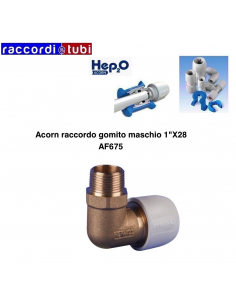 WINKELIGER ACORN-ANSCHLUSS Männlich 1"X28