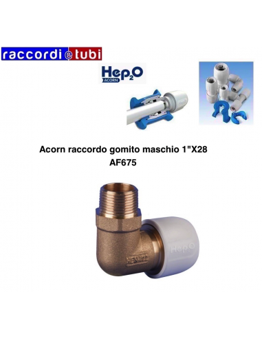 WINKELIGER ACORN-ANSCHLUSS Männlich 1"X28