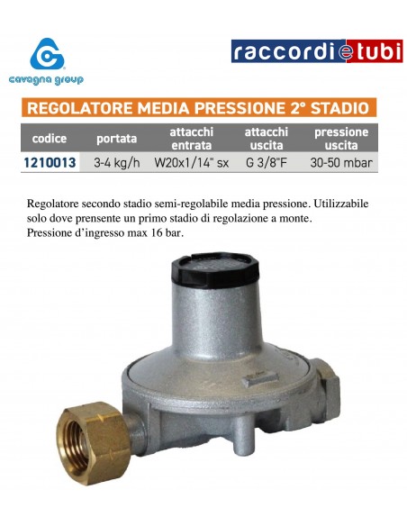 MITTELDRUCKREGULATOR 3-4kg 2. STUFE
