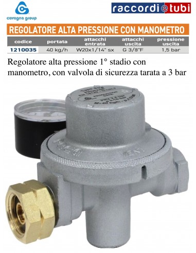 HOCHDRUCKREGULATOR 40 kg MIT MANOMETER
