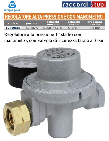 HOCHDRUCKREGULATOR 40 kg MIT MANOMETER