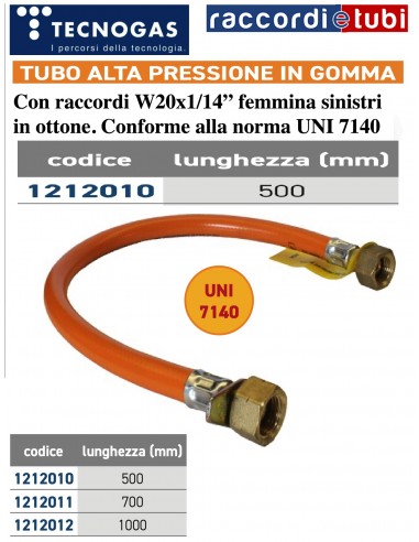 FLESIBILE  ALTA PRESSIONE PER GPL FF SX 500mm