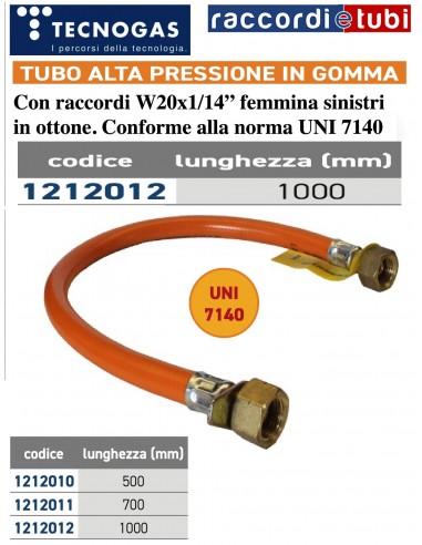 FLESIBILE  ALTA PRESSIONE PER GPL FF SX 1000mm