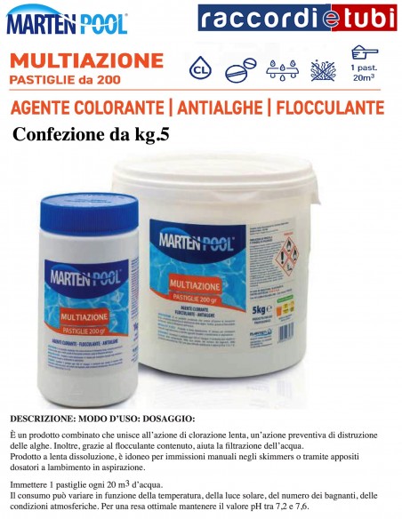 MULTIFUNKTIONALES TRIVALENTES PASTILLENPULVER GR.200 KG.5
