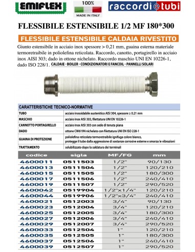 DEHNBARES FLEXIBLES 180*300 1/2 MF BESCHICHTET