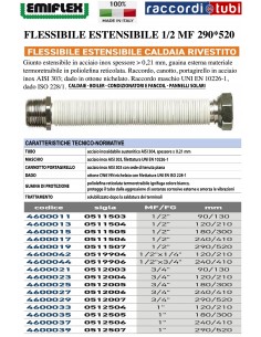 DEHNBARER SCHLAUCH 290*520 1/2 MF BESCHICHTET