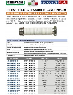 DEHNBARES FLEXIBLES 180*300 3/4 MF BESCHICHTET