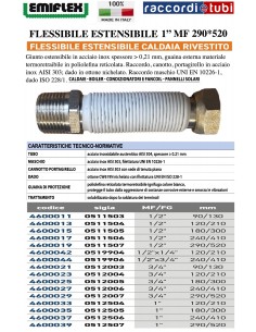 DEHNBARER FLEXSCHLAUCH 290*520 1" MF BESCHICHTET