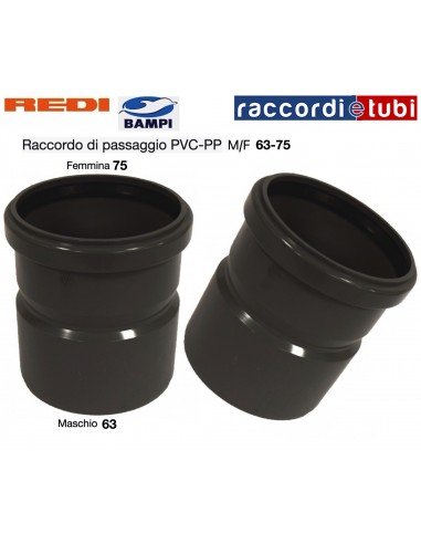 RIDUZIONE A INNESTO PVC MF 63x75