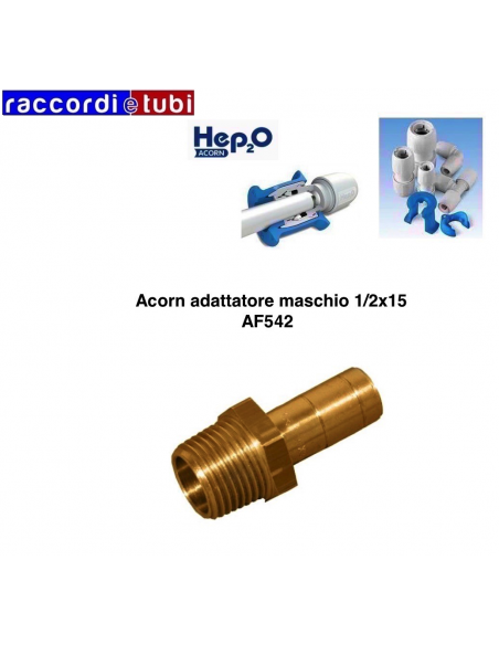ADATTATORE ACORN MASCHIO IN OTTONE 1/2X15