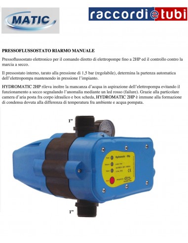 DRUCK-FLUSS-SCHALTER NEW HYDROMATIC 2HP...