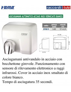 AUTOMATISCHES HANDTUCHSPENDER AUS WEISS LACKIERTEM EDELSTAHL