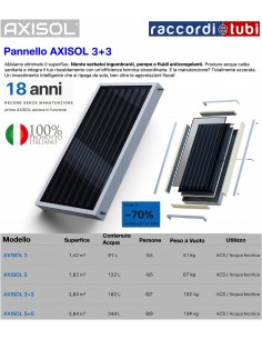 PANNELLO SOLARE AXISOL 3+3 PER 6-7 PERSONE