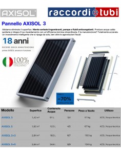 PANNELLO SOLARE AXISOL 3 PER 3-4 PERSONE