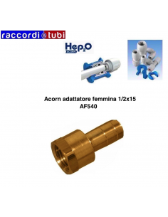 ACORN-ÜBERGANGSBÜCHSE WEIBLICH AUS MESSING 1/2X15