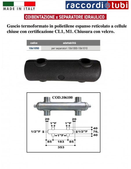 ISOLIERUNG FÜR HYDRAULIKTRENNER 1061050