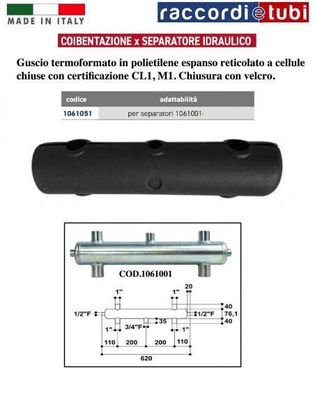 COIBENTAZIONE PER SEPARATORE IDRAULICO 1061051