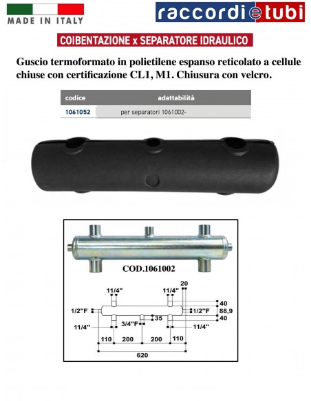 COIBENTAZIONE PER SEPARATORE IDRAULICO 1061052