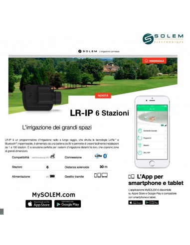 PROGRAMMATORE SOLEM  9V 6 STAZ.BT&WIFI LR-IP-6