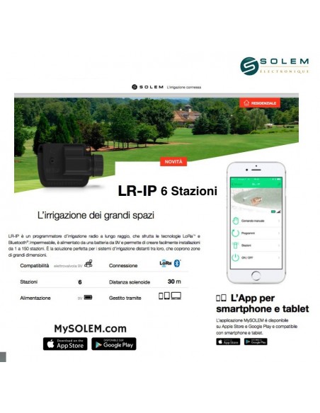 PROGRAMMATORE SOLEM  9V 6 STAZ.BT&WIFI LR-IP-6