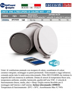 RECUPERATORE DI CALORE AP21020 160 ECOCOMFORT 3 WIFI+APP-