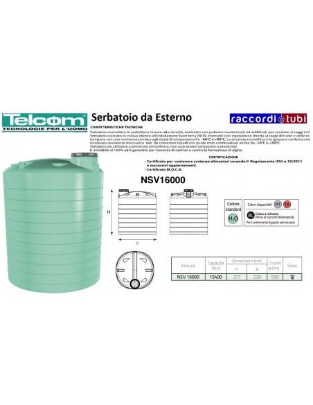 TELCOM SERBATOIO NSV16000