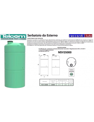 TELCOM SERBATOIO NSV25000