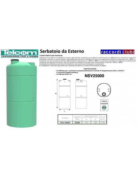 TELCOM SERBATOIO NSV25000