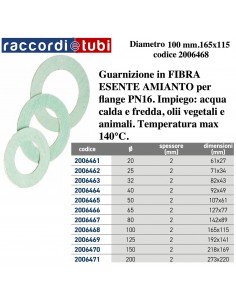 GUARNIZIONE PER FLANGIA DN 100 ESENTE AMIANTO