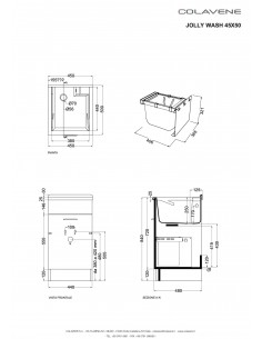 MOBILE LAVATOIO COLAVENE 45X50X86H JOLLYWASH 24060B 2
