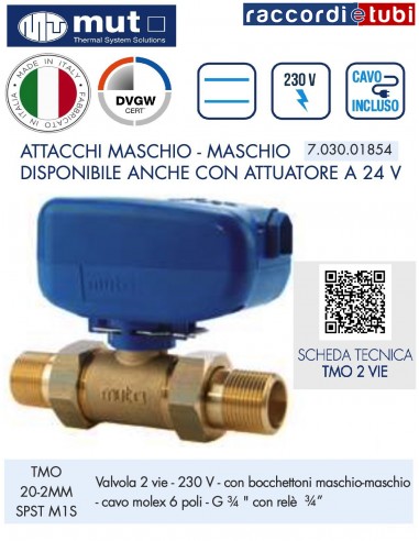 ELETTROVALVOLA MUT A SFERA 7.030.01854 3/4 MM
