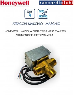ELETTROVALVOLA HONEYWELL 3 VIE MM 3/4 CON MICRO V4044F1067