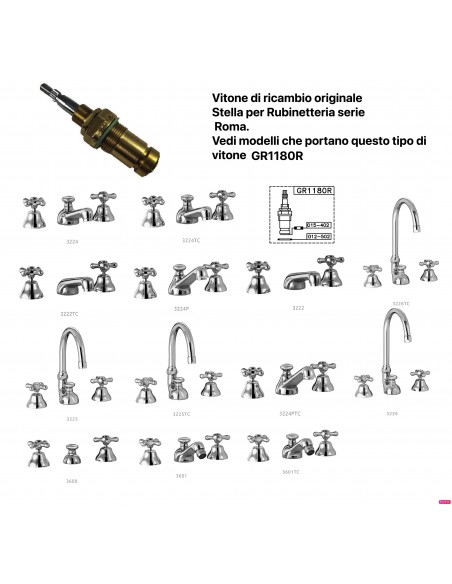 VITONE RICAMBIO STELLA ROMA GR1180R (ORIGINALE STELLA)