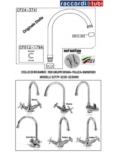 COLLO CROMATO STELLA per SERIE ROMA...