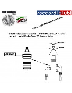 CORPO INCASSO STELLA TERMOSTATICO GR3100 PER SERIE TC...