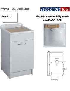 MOBILE LAVATOIO COLAVENE BIANCO 45X60X86H JOLLYWASH 24020B