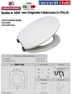 SEDILE PER WC I.STANDARD GEMMA