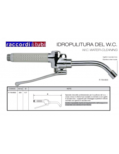 MAGIC DUSCHE MIT HYDRO-SPÜLHAHN WC R764/800