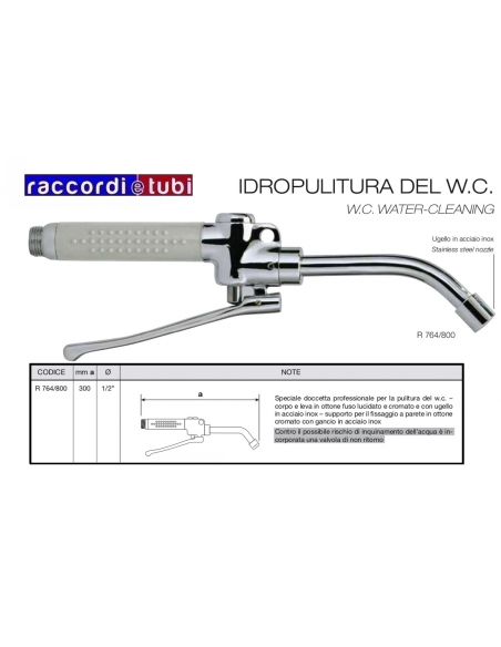 MAGIC DUSCHE MIT HYDRO-SPÜLHAHN WC R764/800