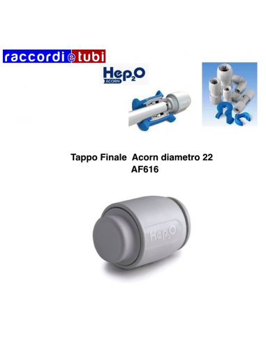 TAPPO FINALE ACORN DIAMETRO 22 AF616