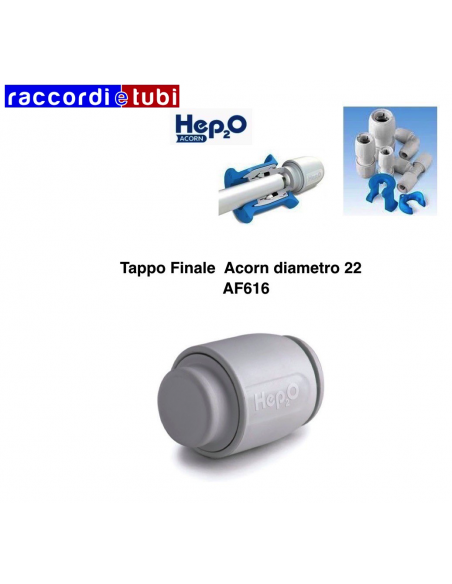 TAPPO FINALE ACORN DIAMETRO 22 AF616